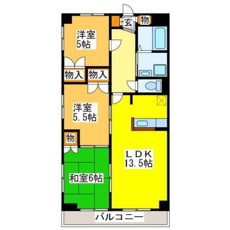 プライム西条の物件間取画像